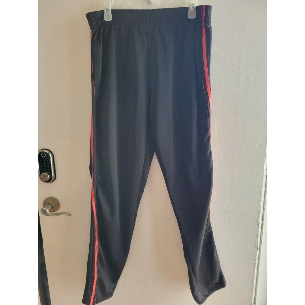Ultra Performance Men's 2XL Active Athletics Drawstring pants black w red stripe